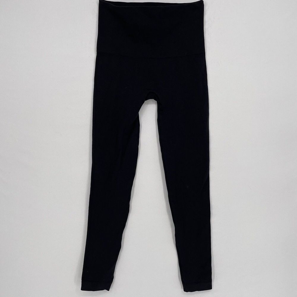 SPANX Tummy Control Leggings Womens‎ Size Small Black Stretch Athleisure